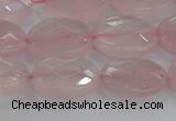 CRQ146 15.5 inches 10*14mm faceted oval natural rose quartz beads