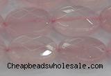 CRQ148 15.5 inches 13*18mm faceted oval natural rose quartz beads