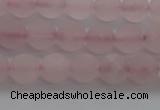 CRQ181 15.5 inches 6mm round matte rose quartz beads wholesale