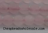 CRQ182 15.5 inches 8mm round matte rose quartz beads wholesale