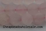 CRQ183 15.5 inches 10mm round matte rose quartz beads wholesale