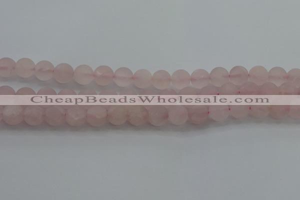 CRQ183 15.5 inches 10mm round matte rose quartz beads wholesale