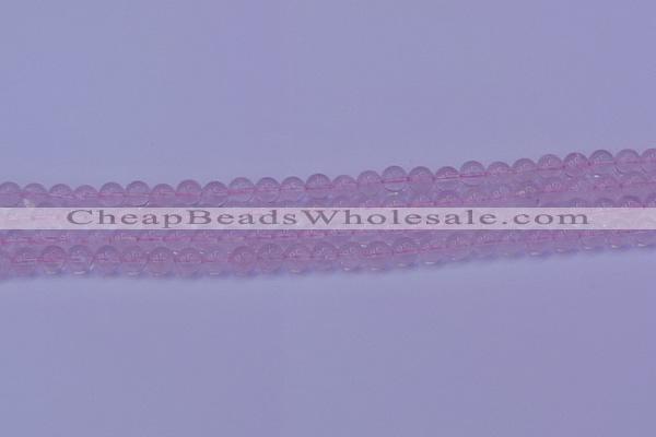 CRQ200 15.5 inches 4mm round Mozambique rose quartz beads