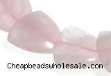 CRQ22 16 inches 25mm triangle rose quartz beads Wholesale