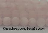 CRQ221 15.5 inches 6mm round matte rose quartz gemstone beads