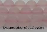 CRQ223 15.5 inches 10mm round matte rose quartz gemstone beads