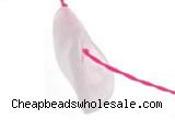 CRQ23 14*35mm daffodilly petal rose quartz beads Wholesale