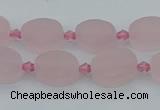 CRQ231 15.5 inches 10*14mm oval rose quartz beads wholesale