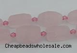 CRQ232 15.5 inches 9*16mm oval rose quartz beads wholesale