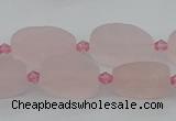 CRQ233 15.5 inches 11*18mm oval rose quartz beads wholesale