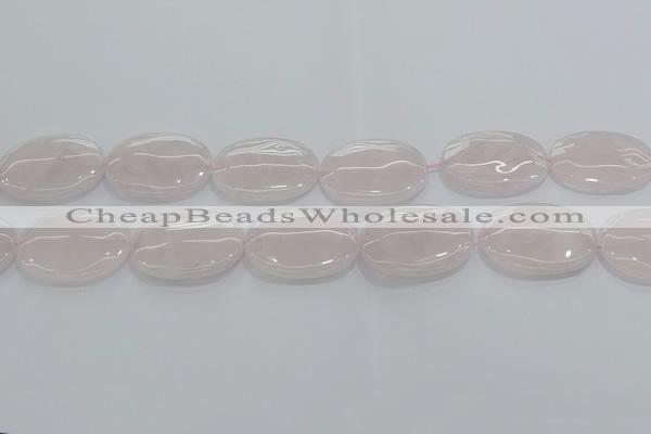 CRQ236 15.5 inches 18*25mm oval rose quartz beads wholesale