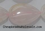 CRQ242 15.5 inches 22*30mm flat teardrop rose quartz beads