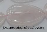 CRQ243 15.5 inches 30*40mm flat teardrop rose quartz beads