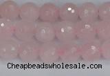 CRQ281 15.5 inches 6mm faceted round rose quartz beads wholesale