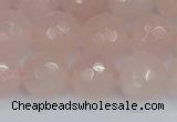 CRQ292 15.5 inches 12mm faceted round rose quartz gemstone beads