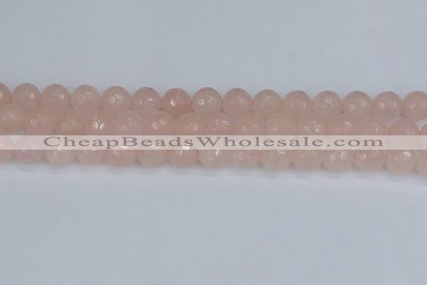 CRQ292 15.5 inches 12mm faceted round rose quartz gemstone beads