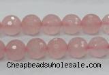 CRQ30 15.5 inches 10mm faceted round natural rose quartz beads