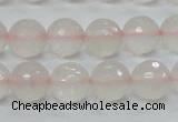 CRQ35 15.5 inches 12mm faceted round natural rose quartz beads