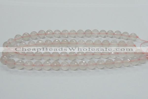 CRQ35 15.5 inches 12mm faceted round natural rose quartz beads