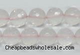 CRQ36 15.5 inches 14mm faceted round natural rose quartz beads