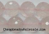 CRQ38 15.5 inches 18mm faceted round natural rose quartz beads