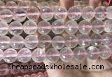 CRQ448 15.5 inches 14mm faceted round rose quartz beads