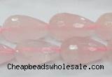 CRQ46 15.5 inches 14*20mm faceted teardrop natural rose quartz beads