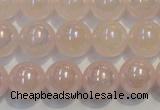 CRQ504 15.5 inches 12mm round AB-color rose quartz beads