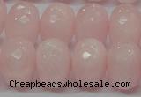 CRQ51 15.5 inches 15*20mm faceted rondelle natural rose quartz beads