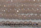 CRQ511 15.5 inches 6mm faceted round AB-color rose quartz beads