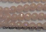 CRQ512 15.5 inches 8mm faceted round AB-color rose quartz beads