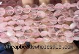 CRQ551 15.5 inches 10mm faceted coin rose quartz beads wholesale