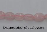 CRQ608 15.5 inches 8*10mm oval rose quartz beads wholesale