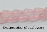 CRQ61 15.5 inches 8*10mm teardrop natural rose quartz beads wholesale