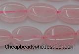 CRQ610 15.5 inches 12*16mm oval rose quartz beads wholesale