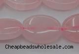 CRQ611 15.5 inches 13*18mm oval rose quartz beads wholesale