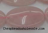 CRQ615 15.5 inches 20*30mm oval rose quartz beads wholesale