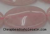 CRQ616 15.5 inches 25*35mm oval rose quartz beads wholesale