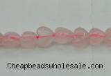 CRQ630 15.5 inches 8*8mm heart rose quartz beads wholesale