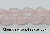 CRQ64 15.5 inches 10*14mm teardrop natural rose quartz beads wholesale