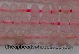 CRQ680 15.5 inches 4*6mm rondelle rose quartz beads wholesale