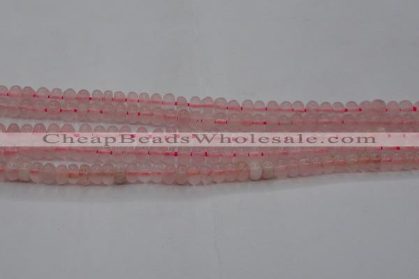 CRQ680 15.5 inches 4*6mm rondelle rose quartz beads wholesale