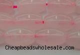 CRQ691 15.5 inches 8*13mm rice rose quartz beads wholesale