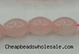 CRQ692 15.5 inches 12*16mm rice rose quartz beads wholesale