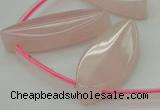 CRQ738 Top drilled 15*35mm marquise rose quartz beads