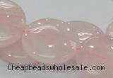 CRQ74 15.5 inches 30mm flat round natural rose quartz beads