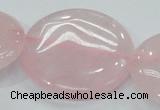 CRQ75 15.5 inches 40mm flat round natural rose quartz beads