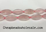 CRQ759 15.5 inches 25*40mm oval rose quartz beads