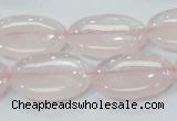 CRQ78 15.5 inches 13*25mm oval natural rose quartz beads wholesale