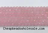 CRQ786 15.5 inches 6mm faceted round rose quartz beads wholesale